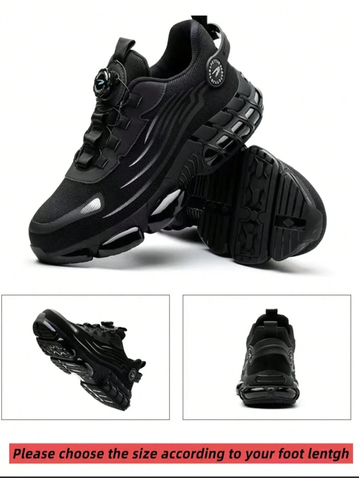 Men's Safety Shoes, Lightweight Breathable Anti-Smash Work Shoes